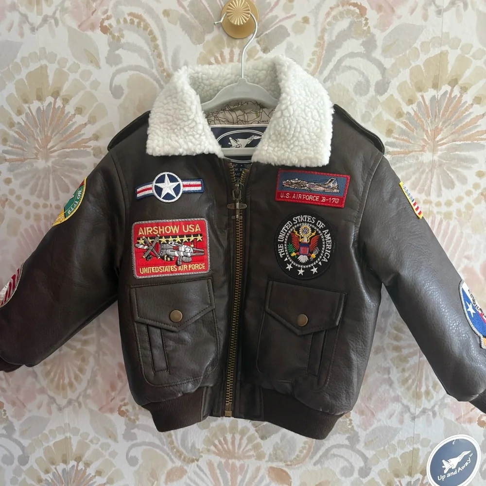 NWT Up and Away Children's Medium-Weight A-2 Bomber Jacket - Picture 1 of 9